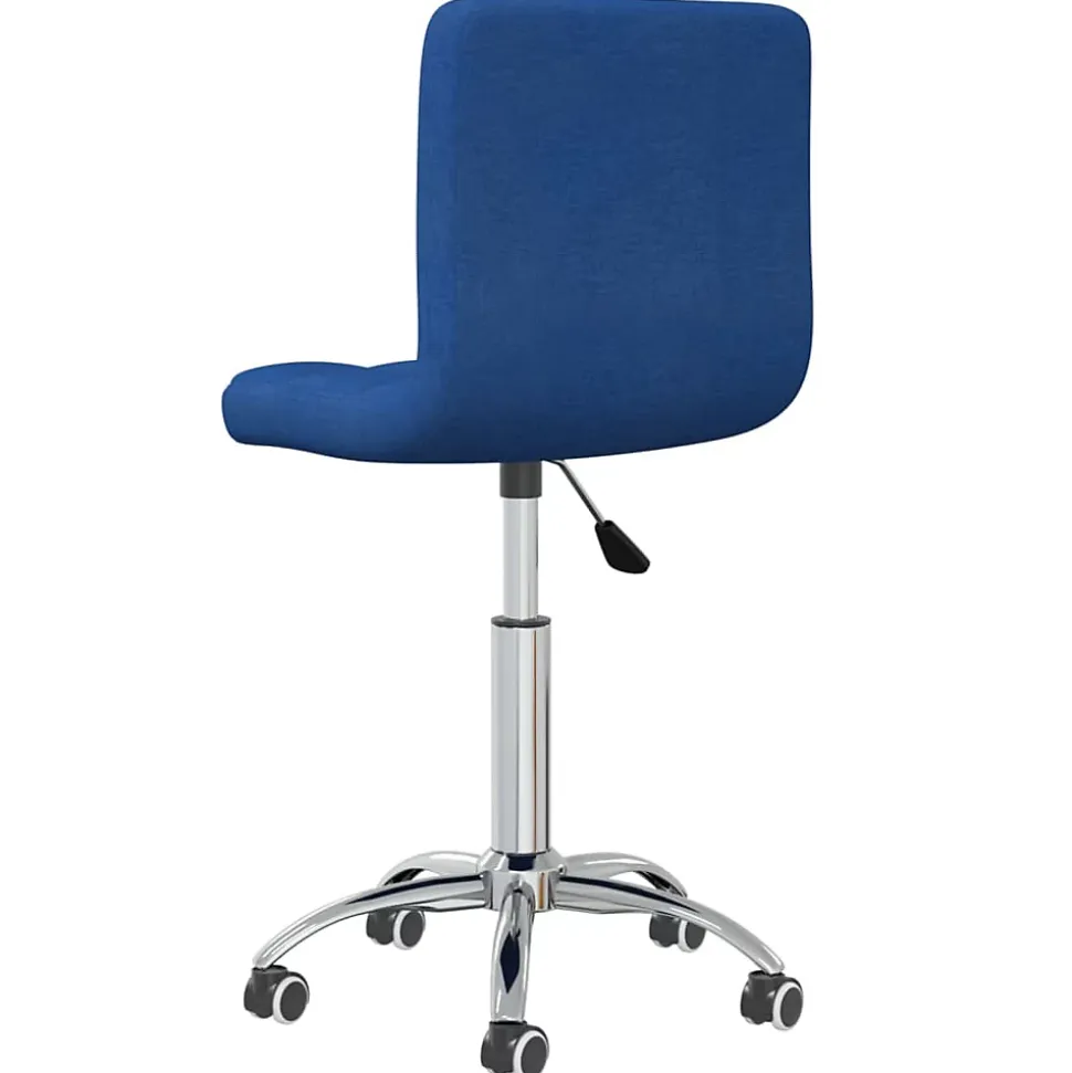 Chaise pivotante de bureau Bleu Tissu vidaXL