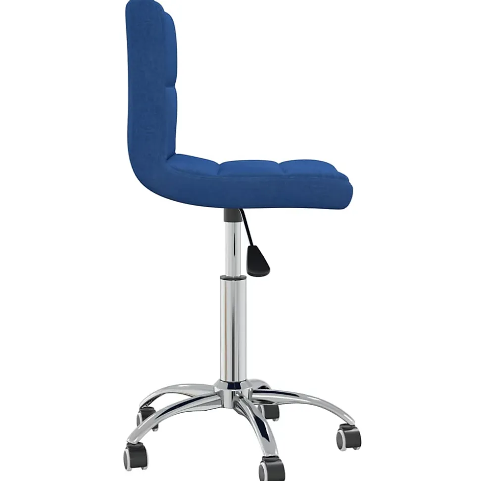 Chaise pivotante de bureau Bleu Tissu vidaXL