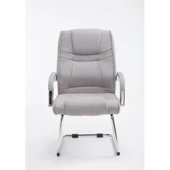 Chaise visiteur - CLP - Attila - Tissu - Gris - Contemporain - Design