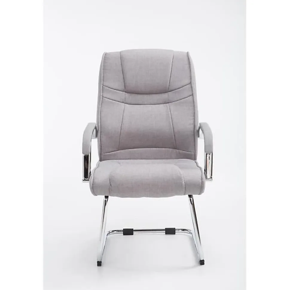 Chaise visiteur - CLP - Attila - Tissu - Gris - Contemporain - Design