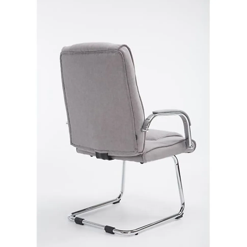 Chaise visiteur - CLP - Attila - Tissu - Gris - Contemporain - Design