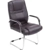 Chaises Cantilever Attila - CLP - Lot de 2 - Marron - Avec accoudoirs - Pour salle à manger