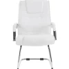 Chaises Cantilever Attila - CLP - Lot de 2 - Blanc - Avec accoudoirs - Poids jusqu'à 180 kg