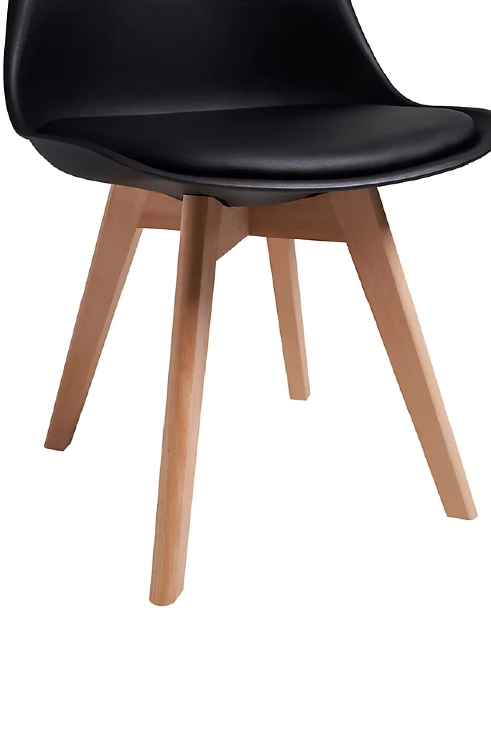 Chaises de Salle à Manger scandinave, Chaise de Bureau rétro, Noir, Lot de 4