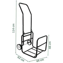 Chariot à bois FISHTEC 2 en 1 - charge max 50kg
