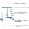 Chariot cantilever avec butées - Surface utile : 2000 x 800 mm - 4626AS