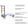 Chariot charge lourde - Plateau mélaminé 1115x750mm - Charge max 600kg - 806723150