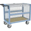Chariot conteneur grillagé fermé - Plateau 985x565mm - Charge max 250kg - 800726123