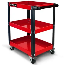 Chariot d'atelier BM TOOLS TOOLCART à 3 étages sur roulettes - Desserte, Plateaux de rangement pour outils, Servante, 150KG Max