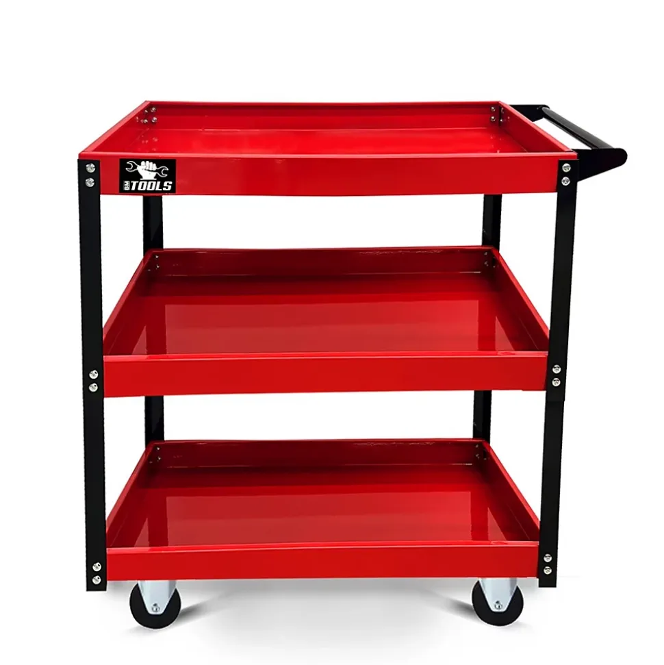 Chariot d'atelier BM TOOLS TOOLCART à 3 étages sur roulettes - Desserte, Plateaux de rangement pour outils, Servante, 150KG Max