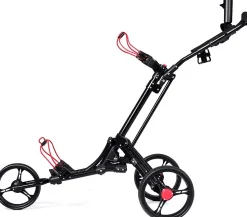 Chariot de Golf a 3 Roues Pliable avec Mecanisme de Pliage Rapide Chariot de Golf avec Tableau de Bord Noir