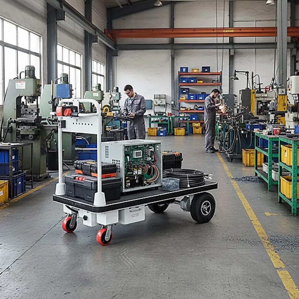 Chariot de manutention motorisé - Plateau 1320x960mm - Charge max 400kg - Industrie et logistique - PM50/2