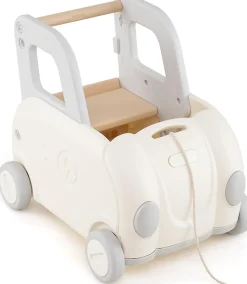 Chariot de Marche Bebe, Trotteur Bébé Garcon Fille en Forme de Voiture, avec Poignée, Siège Rabattable, Corde de Traction