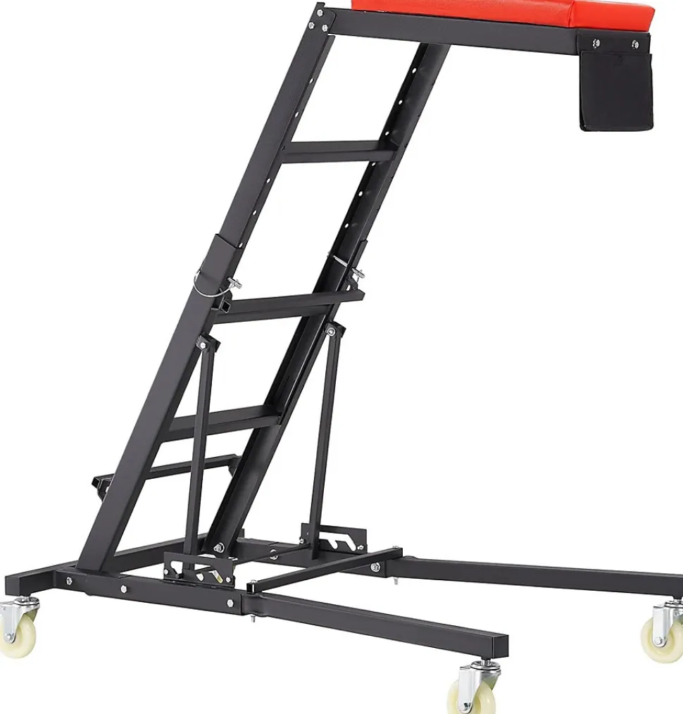 Chariot de Mécanicien Surélevé Repliable Chariot de Mécanicien Hauteur Réglable 108-164,5 cm Charge 181 kg