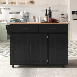 Chariot de service avec plateau rabattable, roulettes et pieds en bois amovibles, parfait pour les cuisines et les restaurants