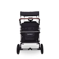 Chariot de transport enfant pliable noir - FUXTEC Family Cruiser - banquettes amovibles 4 places EN-1888 75 kg