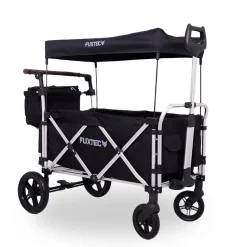Chariot de transport pliable noir - FUXTEC Super Cruiser + - extension habitacle outdoor enfant 75 kg