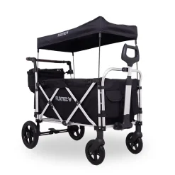 Chariot de transport pliable noir - FUXTEC Super Cruiser + - extension habitacle outdoor enfant 75 kg