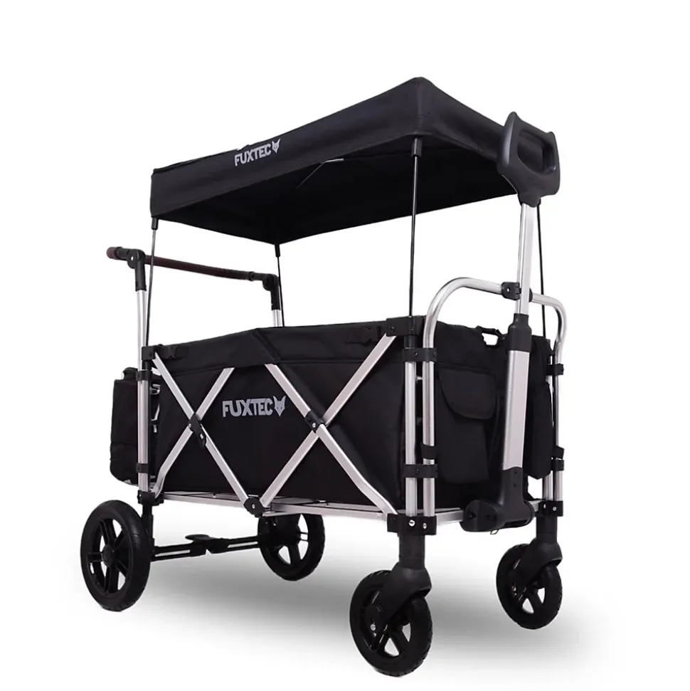 Chariot de transport pliable noir - FUXTEC Super Cruiser - outdoor enfant 75 kg
