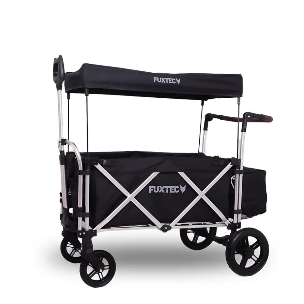 Chariot de transport pliable noir - FUXTEC Super Cruiser - outdoor enfant 75 kg