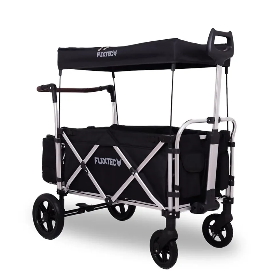 Chariot de transport pliable noir - FUXTEC Super Cruiser - outdoor enfant 75 kg