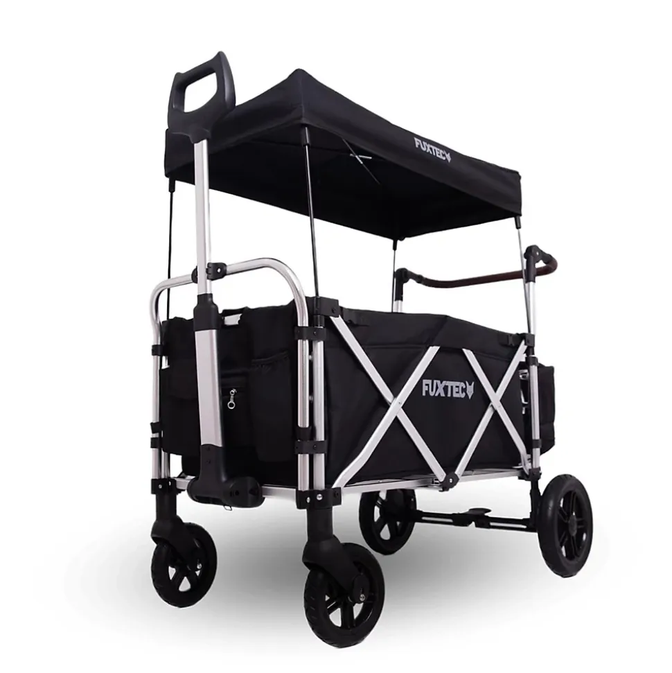 Chariot de transport pliable noir - FUXTEC Super Cruiser - outdoor enfant 75 kg