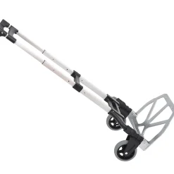 Chariot diable pliable leger telescopique charge 70kg en aluminium argent-noir