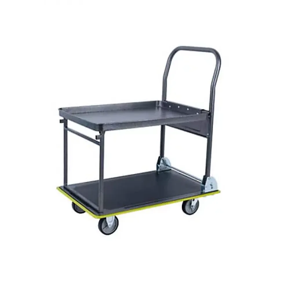 Chariot en métal avec 2 étages capacité 150 kg