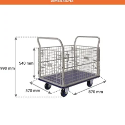 Chariot grillagé - Charge max 400 kg - 805007285