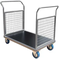 Chariot grillagé 2 côtés - Plateau 800x600mm - Charge max 500kg - CHP2T3