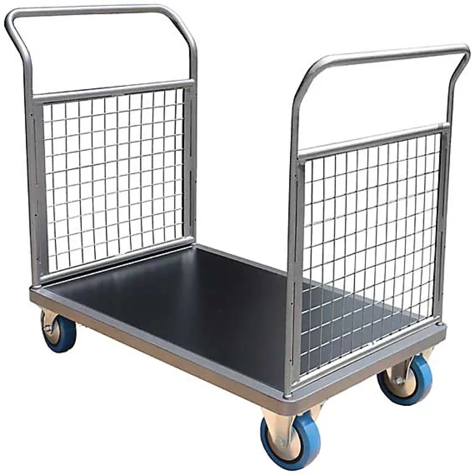 Chariot grillagé 2 côtés - Plateau 800x600mm - Charge max 500kg - CHP2T3