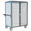 Chariot grillagé verrouillable non marquant - Plateau bois mélaminé 1165x785mm - Charge max 500kg - 880725233