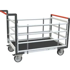 Chariot modulable à tube 4 côtés - Plateau antidérapant 965x555mm - Charge 500kg - 806724535