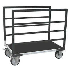 Chariot modulable à tube 2 ridelles - Plateau antidérapant 1005x555mm - Charge 500kg - 806724533