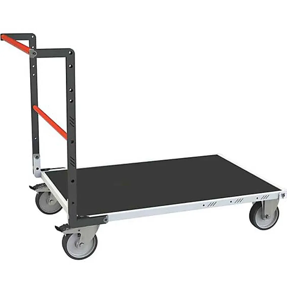 Chariot modulable à tube 1 dossier - Plateau antidérapant 1000x595mm - Charge 500kg - 806724531