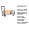 Chariot modulable grillagé - Bac 815x455mm - Charge max 250kg - 806724146