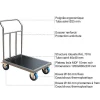 Chariot modulable renforcé - Plateau 1200x800mm - Charge max 500kg - CHG1T2