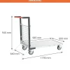 Chariot modulaire 1 côté grillagé - Plateau 985x600mm - Charge max 250kg - 806724241