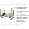 Chariot modulaire grillagé 3 côtés - Plateau bois médium 1075x735mm - Charge max 500kg - 806724644