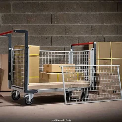 Chariot modulaire grillagé avec 2 côtés - Plateau 815x500mm - Charge max 250kg - 806724142