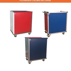 Chariot niveau constant - Gris métal RAL 7004 -1050x750mm- Charge max 100kg - 805010704/GM