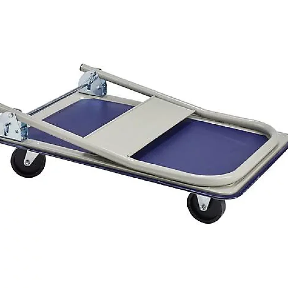 Chariot plateforme Brüder Mannesmann pliable acier 150 kg, surface antidérapante 740 x 480 mm