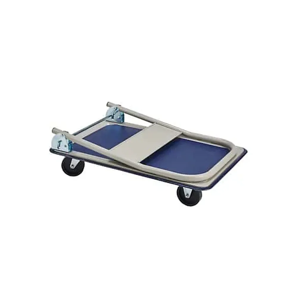 Chariot plateforme Brüder Mannesmann pliable acier 150 kg, surface antidérapante 740 x 480 mm