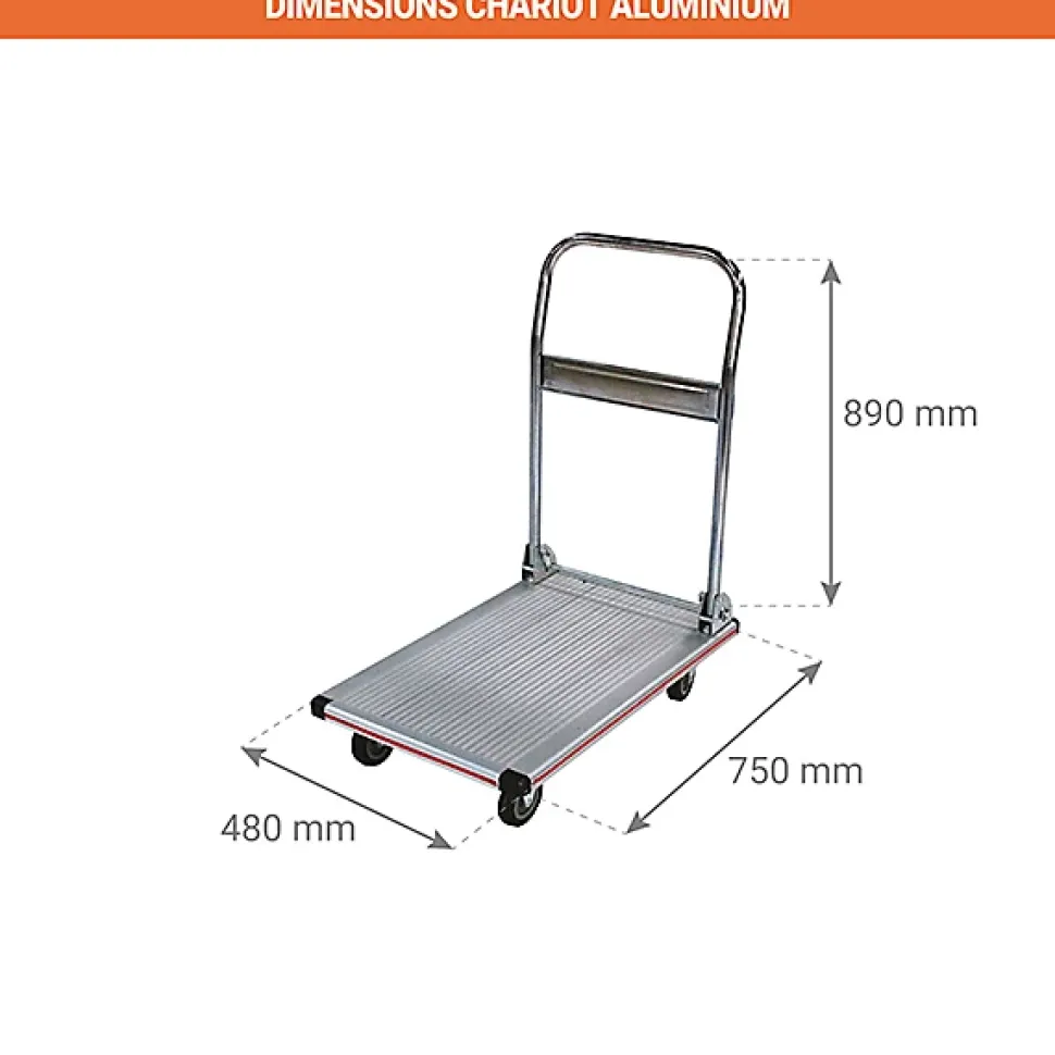 Chariot pliable en aluminium - charge max 150kg - NP150