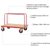Chariot porte panneaux à ridelles - 500kg - 800000083