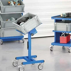 Chariot porte-bac inclinable - Plateau 610x140mm - Gris anthracite - Bac Europe - W020020011-GA