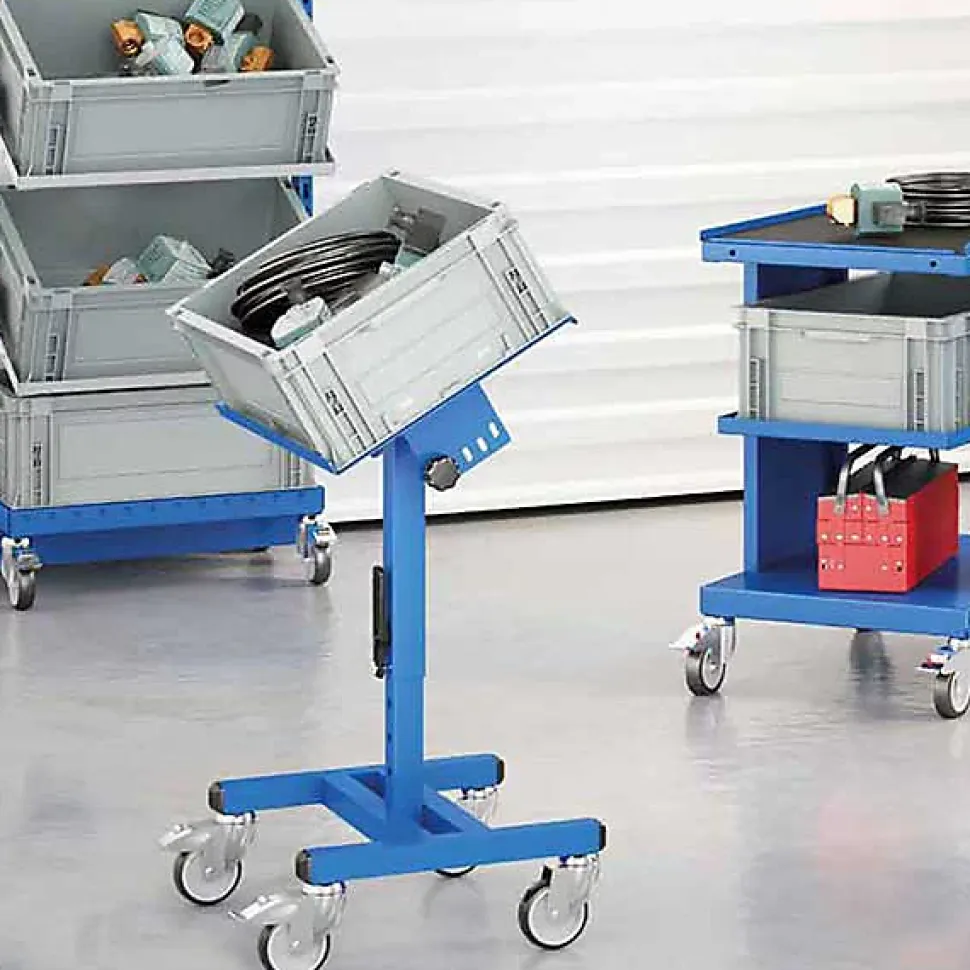 Chariot porte-bac inclinable - Plateau 610x140mm - Gris anthracite - Bac Europe - W020020011-GA