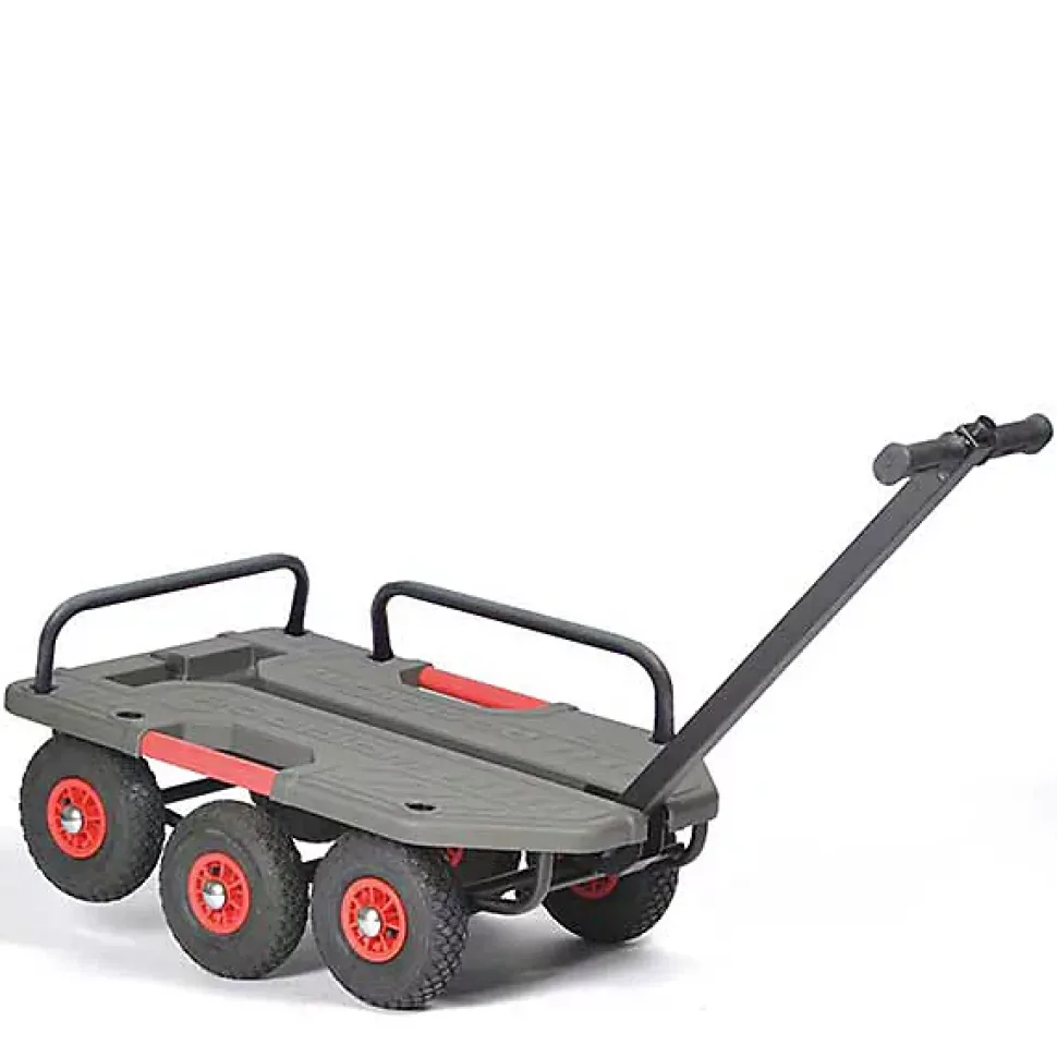 Chariot tout terrain avec 3 ridelles - Roues increvables - Charge max 250kg - M-SUPERHOND-CT-RID
