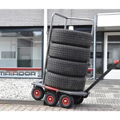 Chariot tout terrain sans ridelle - Roues pneumatiques - Charge max 250kg - M-SUPERHOND-LB
