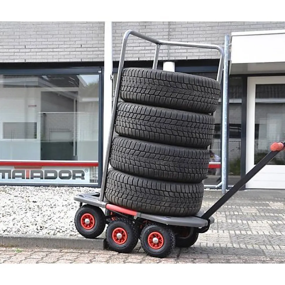 Chariot tout terrain sans ridelle - Roues pneumatiques - Charge max 250kg - M-SUPERHOND-LB